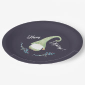 グリーンスカンジナビア格言ホリデー紙プレート ペーパープレート (アングル)