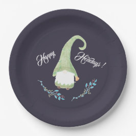 グリーンスカンジナビア格言ホリデー紙プレート ペーパープレート