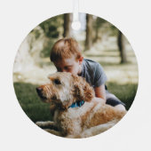 グリーンスキーキャップとスカーフフォトのLonghorn メタルオーナメント (裏面)