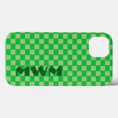 グリーンスクウェアモノグラム携帯電話ケース Case-Mate iPhoneケース (裏面 (横))