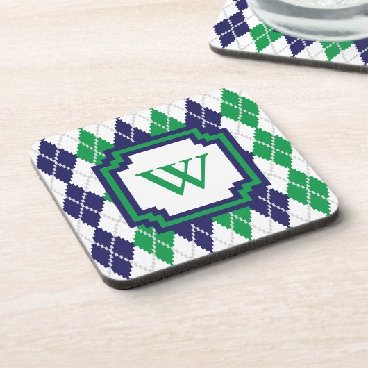 グリーンスクエアアーガイルコースター コースター (左側)