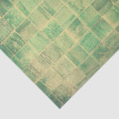 グリーンスクエアパターン（の模様が）あるティッシュペーパー 薄葉紙 (詳細)