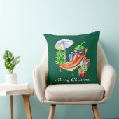 グリーンスクエアメリークリスマスチリマンガアート クッション (椅子)