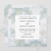 グリーンスクエア ウォーターカラー ボタニカル ウェディング 招待状 (正面/裏面)