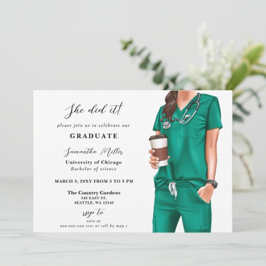 グリーンスクラブナース写真彼女はそれを卒業した 招待状 (スタンド正面)