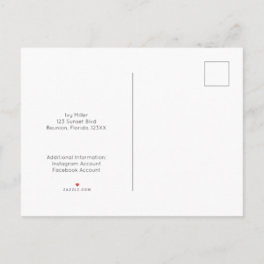 グリーンスクーターのベサを動かした 案内ポストカード (裏面)