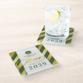 グリーンスクールカレッジ大学卒業式 ガラスコースター (アングル)