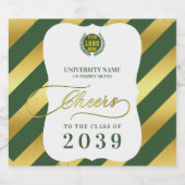 グリーンスクールカレッジ大学卒業式 スパークリングワインラベル (シングルラベル)