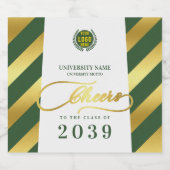 グリーンスクールカレッジ大学卒業式 スパークリングワインラベル (シングルラベル)