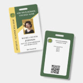 グリーンスクールカレッジ大学学生先生 バッジ (表裏)