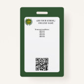 グリーンスクールカレッジ大学学生先生 バッジ (裏面)