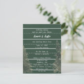 グリーンスクールシャルボード結婚式招待状 招待状 (スタンド正面)