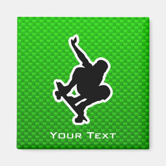 グリーンスケートボード マグネット (正面)