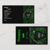 グリーンスケールアクセント付きデーモンヘッド、名刺 名刺 (正面/裏面)