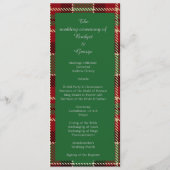 グリーンスコットランドカントリーウェディングプログラム&メニュー プログラム (裏面)