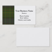 グリーンスコットランドタータンチェックプレイド 名刺 (正面/裏面)