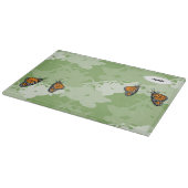 グリーンスタイリッシュという(昆虫)オオカバマダラ、モナーク蝶 カッティングボード (角)