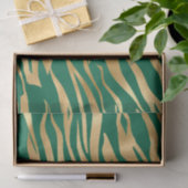 グリーンスタイリッシュと金ゴールドワイルドタイガーストライプサファリ 薄葉紙 (ギフト)