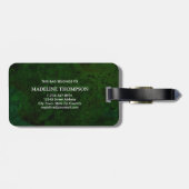 グリーンスタイリッシュアゲイト金ゴールドモノグラム ラゲッジタグ (裏面横)