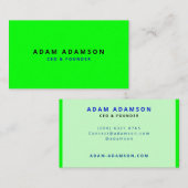 グリーンスタイリッシュカラー – トレンディー創業者CEO社長 名刺 (正面/裏面)