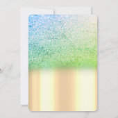 グリーンスタイリッシュグリッターダイヤモンド卒業 招待状 (裏面)