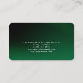 グリーンスタイリッシュプレーンクリエイティブコンサルタモダンント 名刺 (裏面)