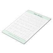 グリーンスタイリッシュミニマリスト並み ノートパッド (アングル)