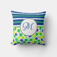 グリーンスタイリッシュモノグラムクリスマス装飾用クッション