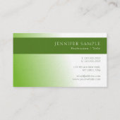 グリーンスタイリッシュ環境自然保護ラグジュアリー 名刺 (裏面)