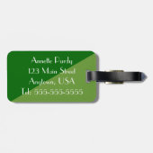 グリーンスタイリッシュ2トーンデザイナーラゲージタグ ラゲッジタグ (裏面横)