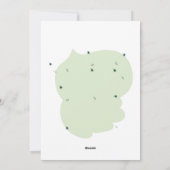 グリーンスタイリッシュ&ホワイト誕生日招待状カード シーズンカード (裏面)