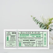 グリーンスタジアムチケット野球誕生日 招待状 (スタンド正面)