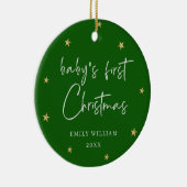 グリーンスターエレガントフォトベビーのフリストクリスマス セラミックオーナメント (右)