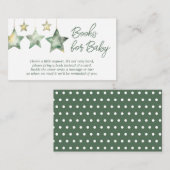 グリーンスターズボーイベビーシャワーブックベビー エンクロージャーカード (正面/裏面)