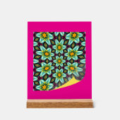 グリーンスターズ花柄 アクリルサイン (正面)