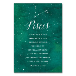 グリーンスターズ銀河系結婚のシーティングカードピセス テーブルナンバー