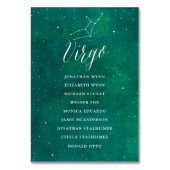 グリーンスター結婚ズ銀河系シーティングプランカード《星座》乙女座 テーブルナンバー (裏面)