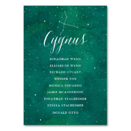 グリーンスター銀河系シーティングチャートカードシグナス テーブルナンバー