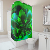 グリーンスティライズドコロラベンドアップ花びら シャワーカーテン (インサイチュ)
