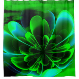 グリーンスティライズドコロラベンドアップ花びら シャワーカーテン