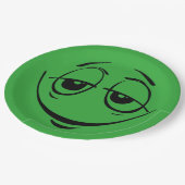 グリーンスティンアイズ顔おもしろい誕生日パーティー ペーパープレート (アングル)