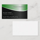 グリーンスティール効果、プロフェッショナル名刺 名刺 (正面/裏面)