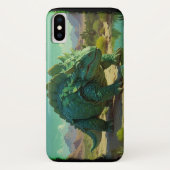 グリーンステゴサウルスとデザートプール Case-Mate iPhoneケース (裏面)