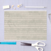 グリーンストライプのグランジおよびアイボリーティッシュペーパー 薄葉紙 (クラフト)