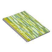 グリーンストライプのノートブック ノートブック (右側)