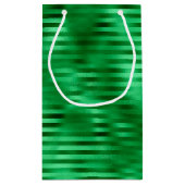 グリーンストライプのフォイル スモールペーパーバッグ (裏面)