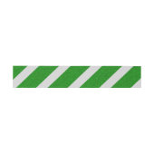 グリーンストライプのラメ 招待状ベリーバンド (フラット)