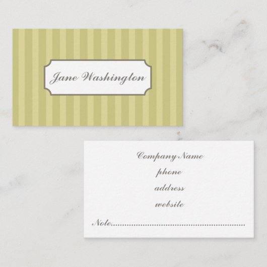 グリーンストライプの名刺 名刺 (正面/裏面)