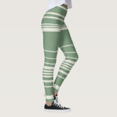 グリーンストライプの複雑な要素 レギンス (右)
