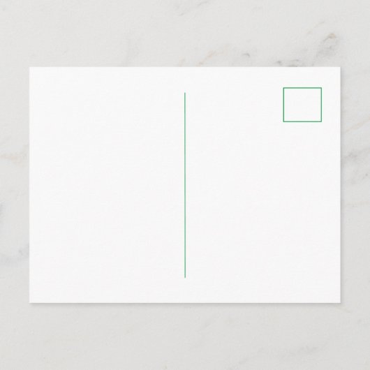 グリーンストライプカップルズパーソナライズされたスタティオーネポストカ ポストカード (裏面)